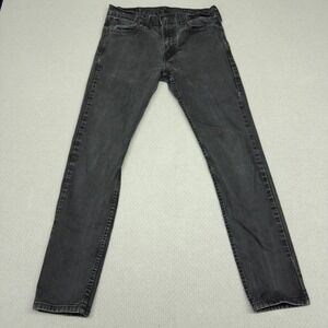 Levis 512 Jeans Mens 32x32 Faded Black Denim Slim Straight Grunge Casual